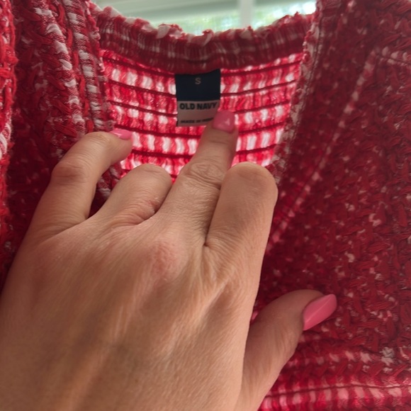 Fit & Flare Gingham Embroidered Smocked Midi Cami Dress old navy - Picture 4 of 8